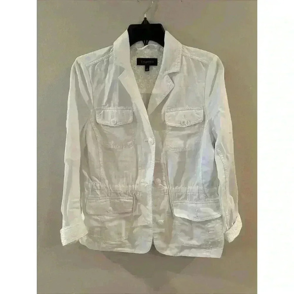 Talbots Jackets & Blazers - Talbots Embroidered Daisy White Cotton Jacket Size Small Coquette Balletcore